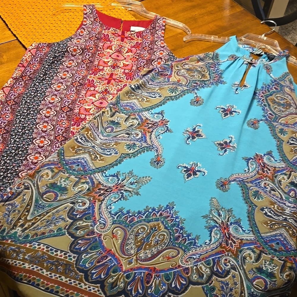 Allison Joy Red and Multicolor Dress From Papillon. 2 Dresses For 1 Price!